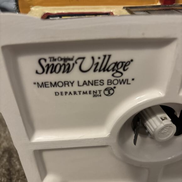 Dept. 56 Snow Village Memory Lanes Bowl - Picture 12 of 16
